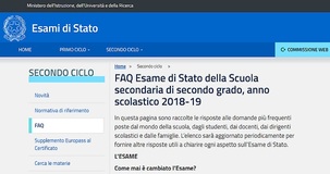 Maturità 2019: domande frequenti e risposte MIUR, la sezione FAQ