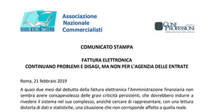 Fattura elettronica, una media di due al giorno. Allarme ANC