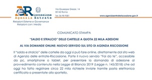 Saldo e stralcio: domande anche online dal 1° marzo al 30 aprile