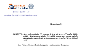 Interessi moratori senza IVA in caso di risarcimento