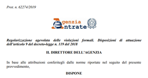 Pace fiscale, definizione agevolata irregolarità formali: pronte le istruzioni delle Entrate