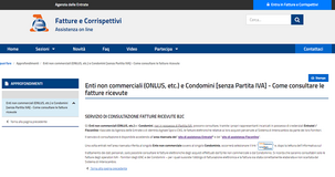 Condomini ed enti no profit: consultazione fatture elettroniche online