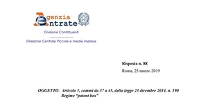 Patent box, con l'affitto d'azienda non si subentra nel regime