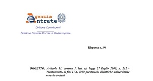 Esenzione IVA sulla formazione: solo se riconosciuta da un'istituzione