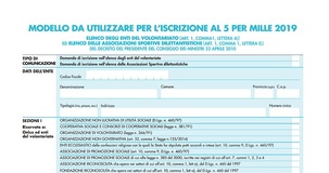 Domanda 5 per mille 2019: entro quando e come iscriversi per ricevere i fondi