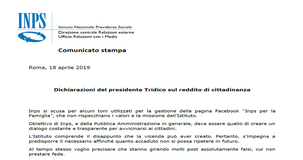 Reddito di cittadinanza: comunicato ufficiale INPS