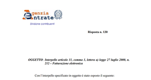 Fattura elettronica ed esportazioni: non è necessario il visto di uscita della Dogana