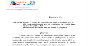 Regime forfettario: un anno di tempo per rimuovere le cause ostative