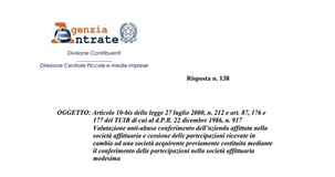 Cessione indiretta d'azienda per la riorganizzazione societaria: è abusiva?