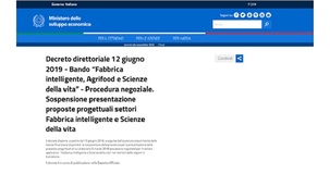 Bando MISE Fabbrica intelligente e Scienze della Vita: domande sospese