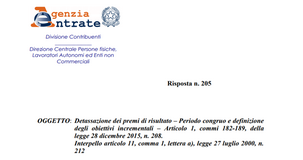 Detassazione premi di risultato: criteri su incremento produzione da fissare in anticipo 