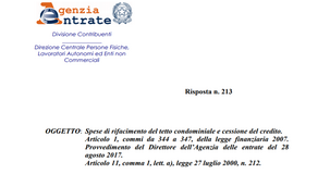 Ecobonus condomini, detrazione a chi ha sostenuto la spesa per il rifacimento del tetto