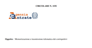 Scontrino elettronico: memorizzazione ed invio corrispettivi online dal sito AdE