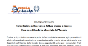 Consultazione fatture elettroniche: adesione al servizio al via. Scadenza il 31 ottobre 2019