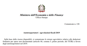 Deduzione forfettaria autotrasportatori 2019: agevolazioni e istruzioni per la dichiarazione dei redditi