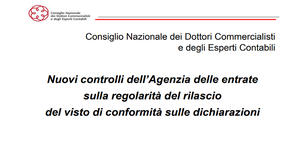 Visto di conformità: nuovi controlli dell'Agenzia delle Entrate