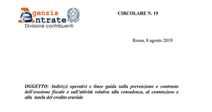 Evasione fiscale, dalla compliance ai controlli: le linee guida 2019 delle Entrate