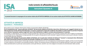 ISA 2019: percentuale di lavoro prestato da indicare nel quadro A