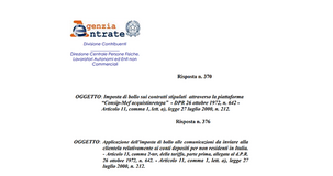 Imposta di bollo, l'Agenzia delle Entrate fornisce chiarimenti sulla normativa