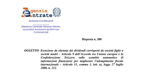 Tassazione dividendi da società figlia a madre: focus su esenzione e “continuità giuridica”
