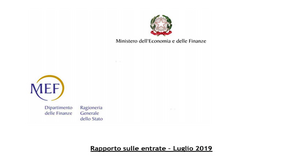 Entrate tributarie luglio 2019: +3,9 miliardi rispetto al 2018