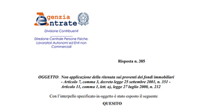Fondi immobiliari di OICR esteri, regime di non imponibilità sui proventi? 