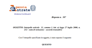Variazione IVA entro un anno, se deriva da un accordo tra le parti