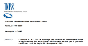 Naspi 2019, più tempo per pagare gli arretrati del contributo sui contratti a termine
