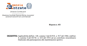 IVA e IRES dovute per i contributi straordinari ricevuti dalle associazioni?
