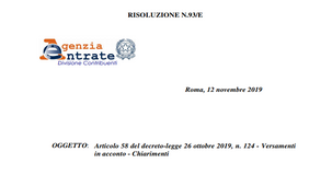 Acconto imposte, riduzione anche per minimi e forfettari: risoluzione AdE