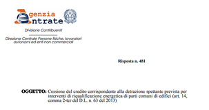 Cessione credito ecobonus, si può dividere tra più soggetti? 