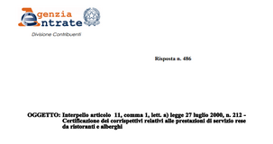 Corrispettivi ristoranti e alberghi: scontrino o fattura elettronica?