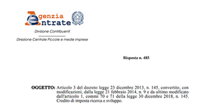 Credito di imposta ricerca e sviluppo, personale distaccato tra i costi agevolabili