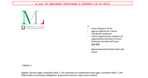 Comunicazioni obbligatorie, nuovi standard in vigore dal 13 dicembre