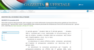Aumento pensioni 2020: il MEF ha ufficializzato il nuovo tasso di rivalutazione