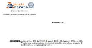 Da società di persone a SRL per tassare la plusvalenza al 24%: c'è il sì delle Entrate