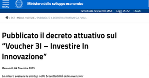 Start-up, in arrivo il bando per la concessione del Voucher 3I per chi investe in innovazione