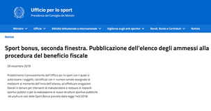 Sport bonus 2019: donazioni a impianti sportivi entro il 9 dicembre