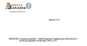 Accordo di ristrutturazione dei debiti prima del 2016, non c'è responsabilità solidale