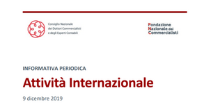 Attività Internazionale, pubblicato nuovo numero dell'informativa periodica FNC