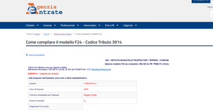 Codice tributo 3914 nel modello F24, cos'è e a cosa si riferisce?