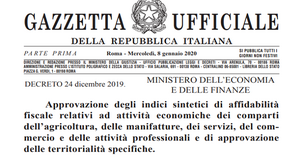 ISA 2020, in Gazzetta il decreto MEF con i nuovi indici per l'anno d'imposta 2019