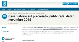 Osservatorio precariato, dati novembre 2019: in aumento il tempo indeterminato