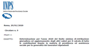 Contributi INPS 2020, lavoratori dipendenti: minimali e massimali