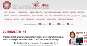 Formazione professionale, INT: due giornate su crisi d'impresa e deontologia