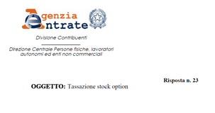 Stock option, momento della tassazione e base imponibile: i chiarimenti AdE