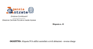 Reverse charge e aliquote IVA in contratti d'appalto e subappalto: focus AdE