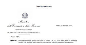 IMU 2020, libera scelta delle aliquote per i comuni