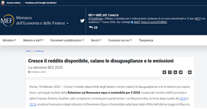 Relazione Bes 2020, reddito in aumento? Indicatori e novità fiscali considerate