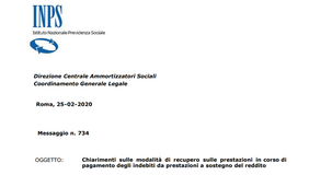 Restituzione delle prestazioni INPS a sostegno del reddito: come funziona?